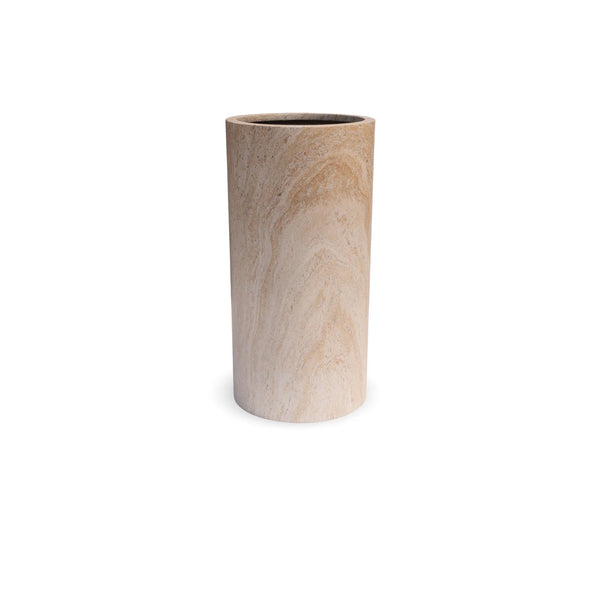 2 Sizes - Luxury Marble Tall Cylinder Planter | Premium Pot Range — gallery image 7