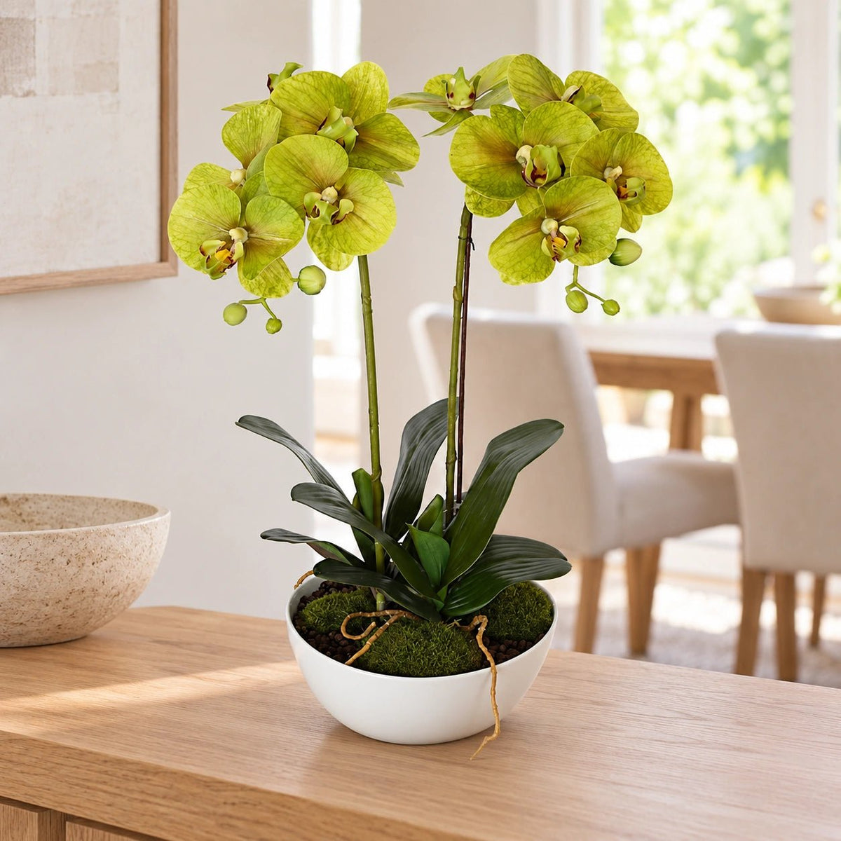 50cm Flowering Artificial Potted Orchid - Multi Stem — gallery image