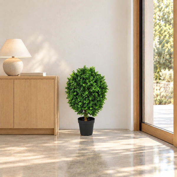 80cm UV Resistant Artificial Topiary Shrub | Compact Faux Hedyotis for Outdoor & Indoor — gallery image 7