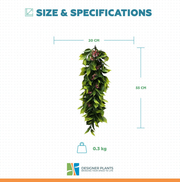 UV Extendable Hanging Flowering Pepperberry Garland - 55cm — gallery image 7