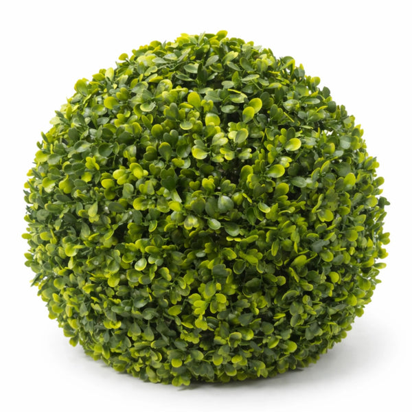 Artificial Boxwood Topiary Ball 28cm - UV Resistant Mixed Green Foliage — gallery image 4