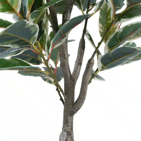 Artificial Bushy Variegated Ficus Tree (Rubber Tree) 120cm — gallery image 4