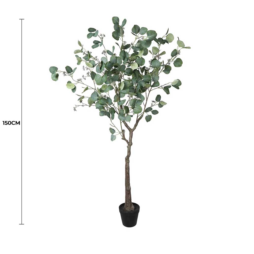Artificial Eucalyptus Tree (Red Box Eucalyptus Polyanthemos) 150cm — gallery image