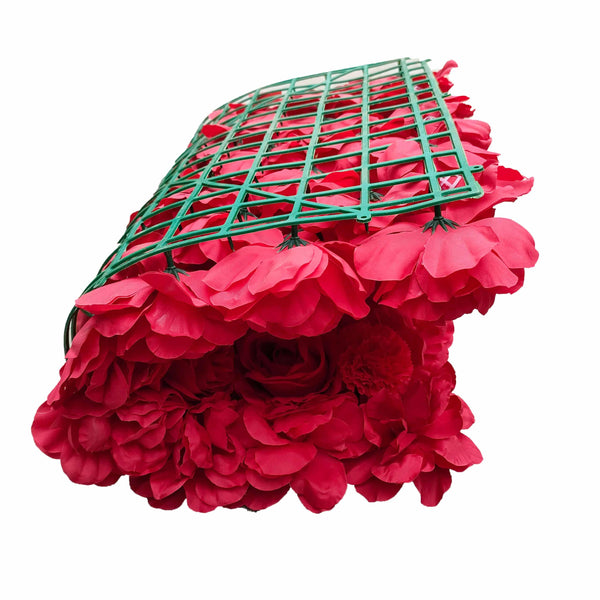 Artificial Flower Wall Backdrop Panel 40cm X 60cm Romantic Red — gallery image 6