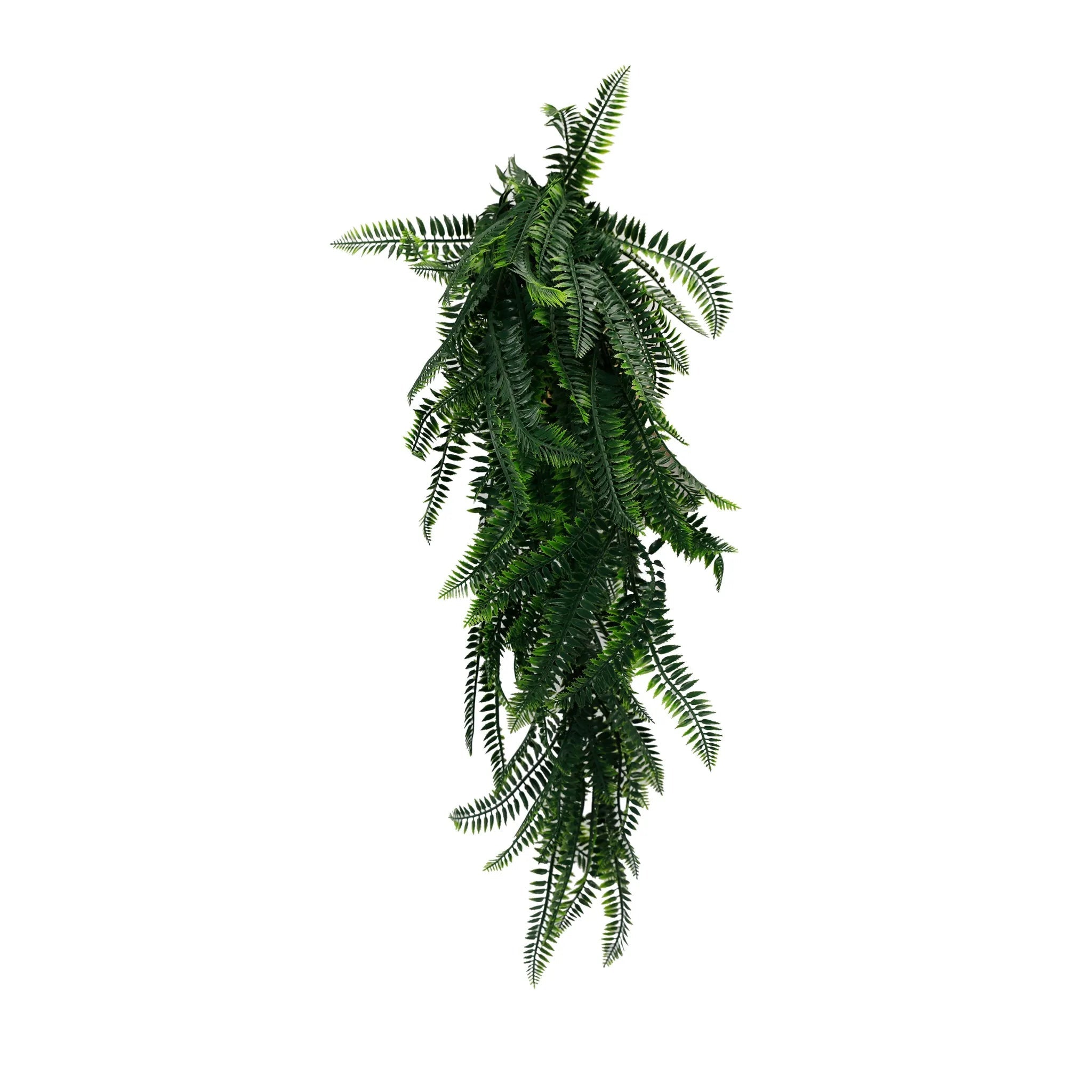 Artificial Hanging English Fern (Two-Tone) Foliage UV Resistant 80cm