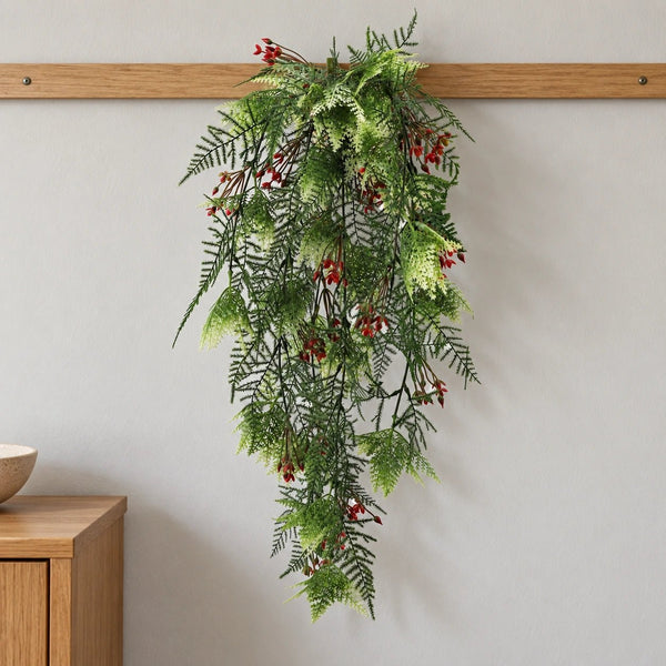 Artificial Hanging Christmas Myrtle And Flowering Holly UV Resistant 78cm — gallery image 12
