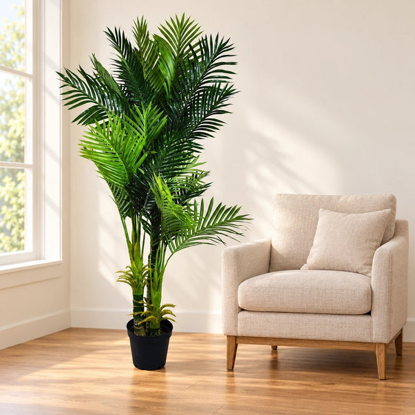 Artificial Hawaii Palm with Multiple Trunk & Long Leaves 180cm — gallery image 6