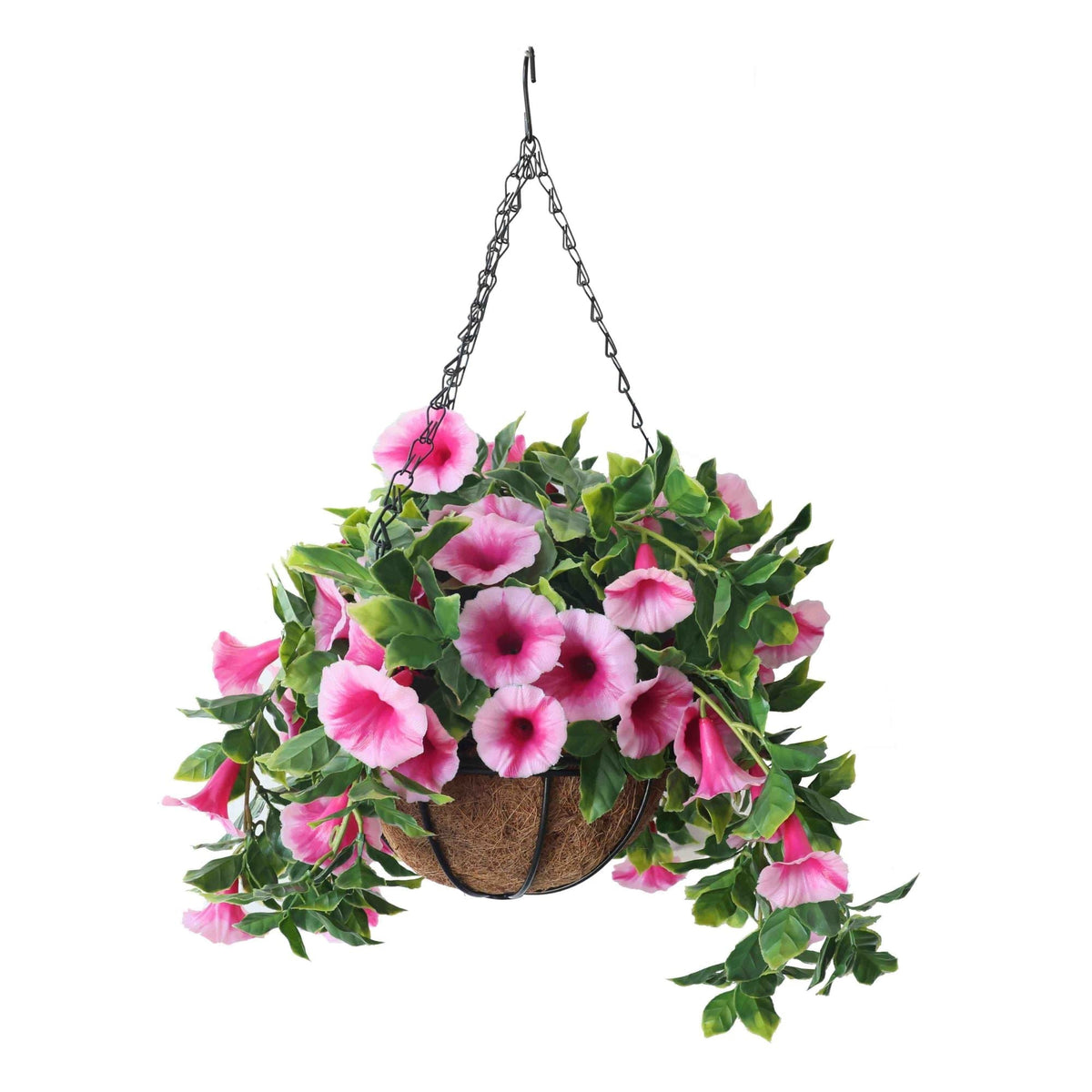 Artificial Petunia Hanging Basket UV Resistant 28cm — gallery image