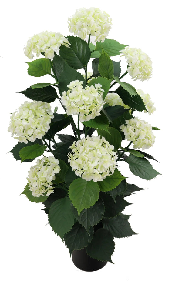 Artificial White Hydrangea Tree 90cm - UV Resistant Flowering Plant — gallery image 5