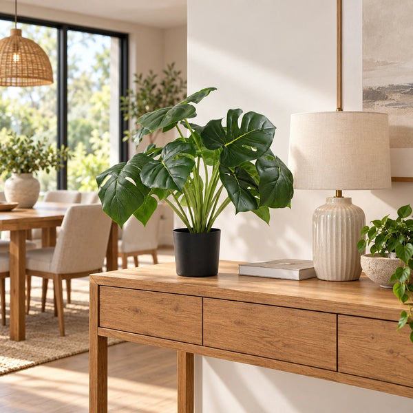 Dense Potted Artificial Split Philodendron Plant With Real Touch Leaves 50cm — gallery image 15