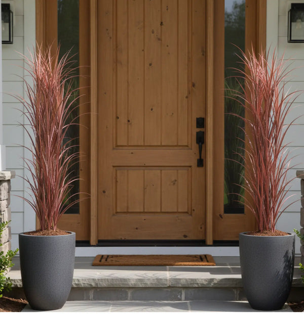 Luxury Burgundy Tall Potted Artificial Grass Plant UV Proof 180cm — gallery image 12