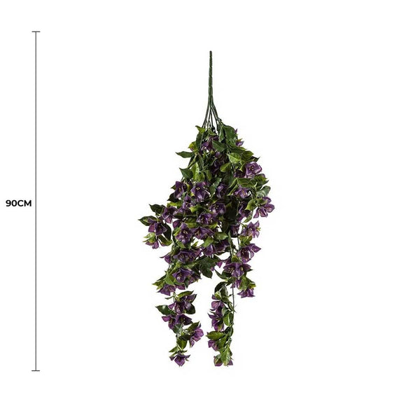 Hanging Artificial Bougainvillea Plant Purple UV Resistant 90cm — gallery image 4
