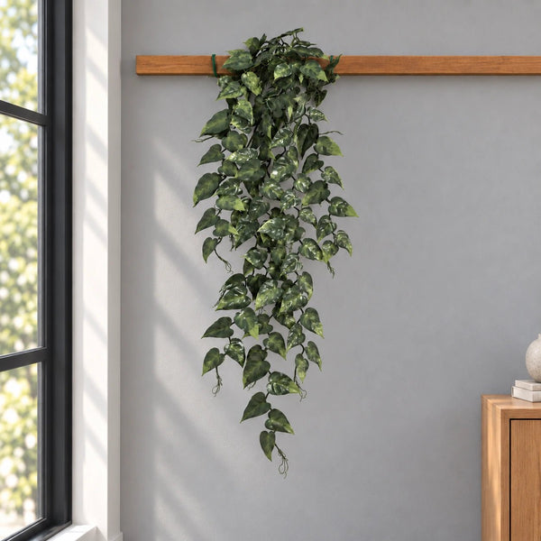 Hanging Artificial Pothos / Philodendron Plant UV Resistant 105cm — gallery image 8