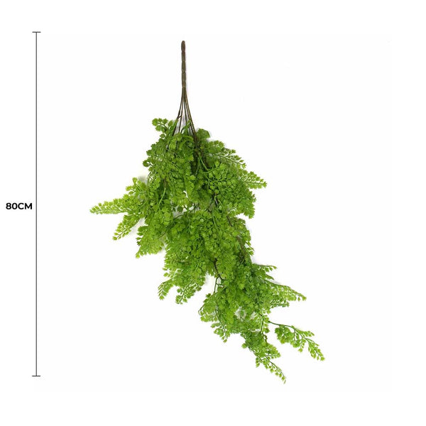 Hanging Native Green Dense Maiden Hair Fern Bush UV Resistant 80cm — gallery image 9