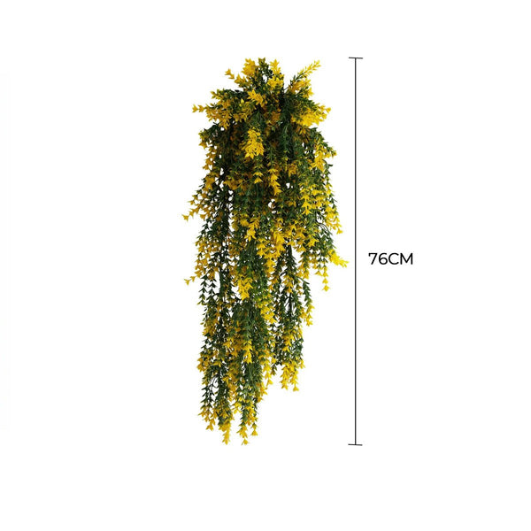 Hanging Yellow & Green Willow Leaf Vine – UV & Fire Rated (20cm x 76cm) — gallery image 3