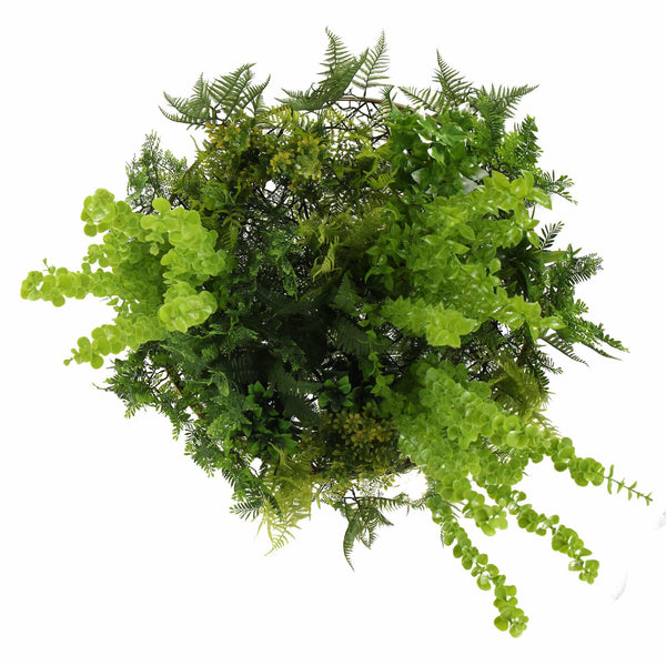 Gold Artificial Hanging Plant Disc Chandelier with Realistic Trailing Foliage — 80cm Limited Edition UV Resistant — gallery image 9