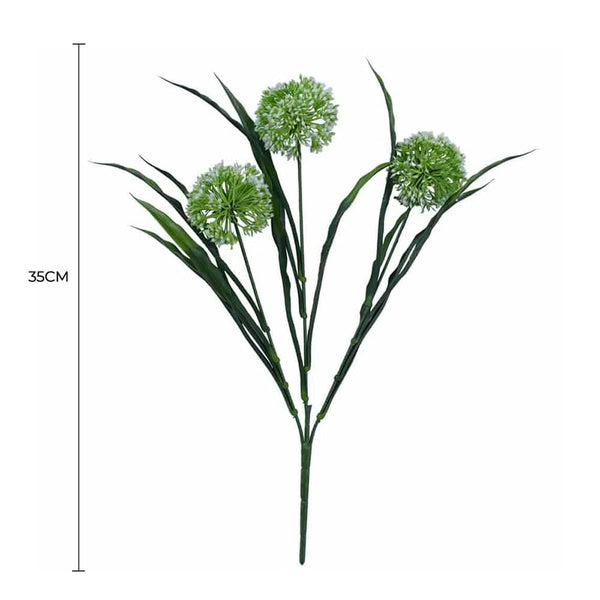 Lush Flowering Artificial Stem - White Hydrangea Stem 35cm — gallery image 3
