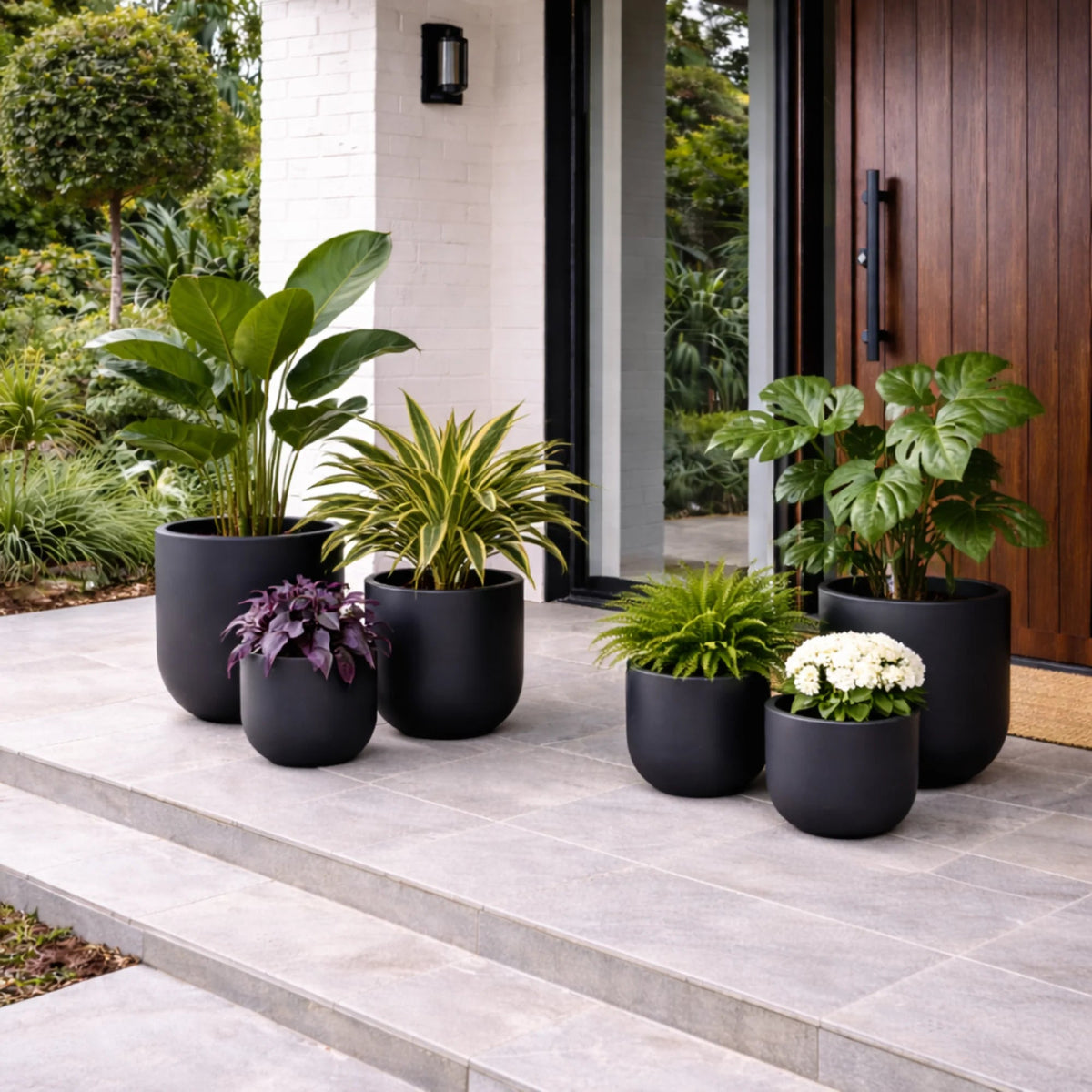 Luxury Egg-Shaped Ovate Planter Set of 5 | Premium Pot Range — gallery image