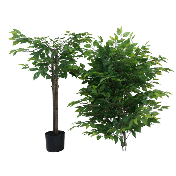 Mixed Green Bushy Artificial Ficus Tree 180cm — gallery image 10