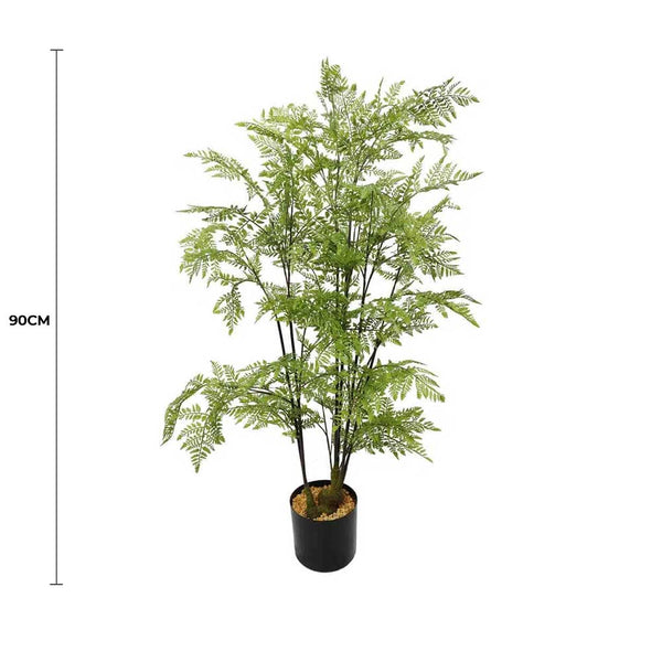Nearly Natural Artificial Potted Palm Fern Tree 90cm — gallery image 5
