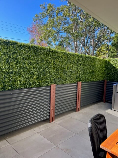 Portable Mixed Boxwood Hedge 2m x 1m - UVTEX Certified UV Resistant — detail view