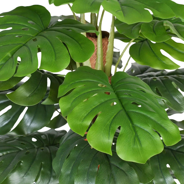 Artificial Monstera Plant 145cm - Premium Split Leaf with Textured Trunk — gallery image 3