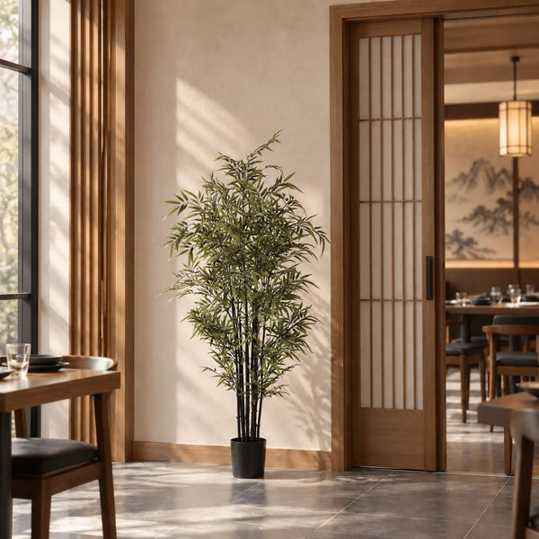 Premium Dense Artificial Black Bamboo 150cm — gallery image 6