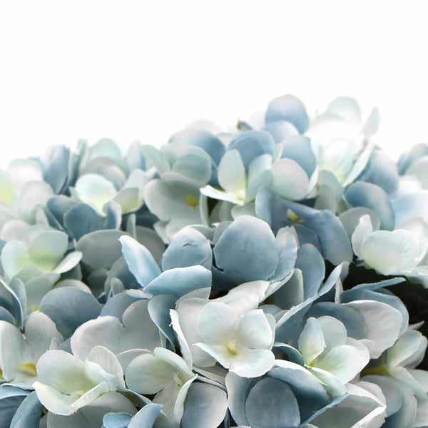 Premium Faux Hydrangea With Glass Vase (Artificial Flowering Blue Hydrangea) 23cm — gallery image 5