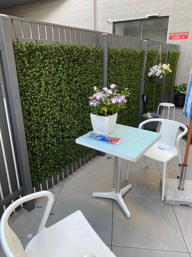 Natural Buxus Artificial Hedge Panel 1m x 1m – SGS UV Resistant — gallery image