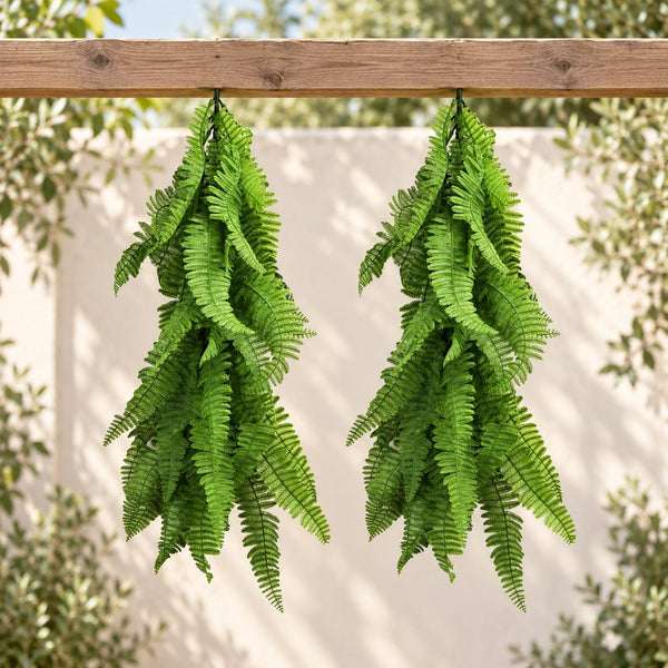 PureLush Bright Green Fern Bush – Outdoor-Friendly 55cm — gallery image 8