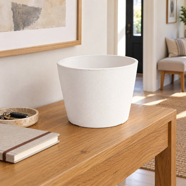 Rendered White Planter Pot 25cm — gallery image 3