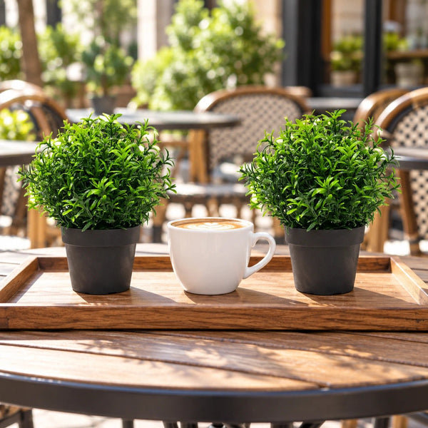 Small Potted Artificial Bright Rosemary Herb Plant UV Resistant 20cm — gallery image 5