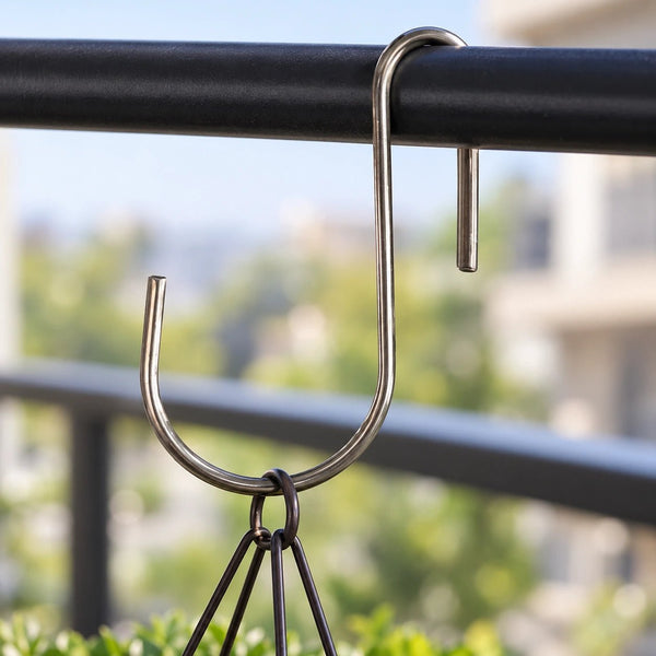 Stainless Steel Hanging Hooks 9cm x 7cm 10 Pieces — gallery image 6