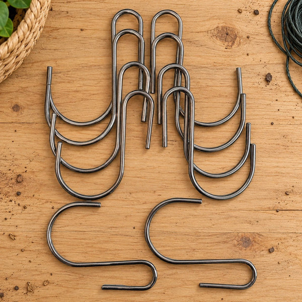 Stainless Steel Hanging Hooks 9cm x 7cm 10 Pieces — gallery image 5