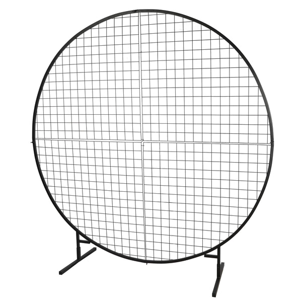 Sturdy Circular Flower Wall / Event Stand 200cm Diameter (Black Frame) — gallery image 10