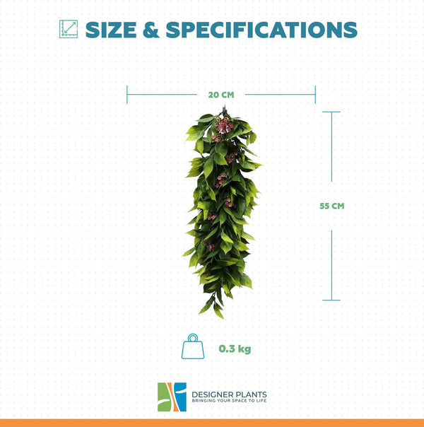 UV Extendable Hanging Flowering Pepperberry Garland - 55cm — gallery image 7