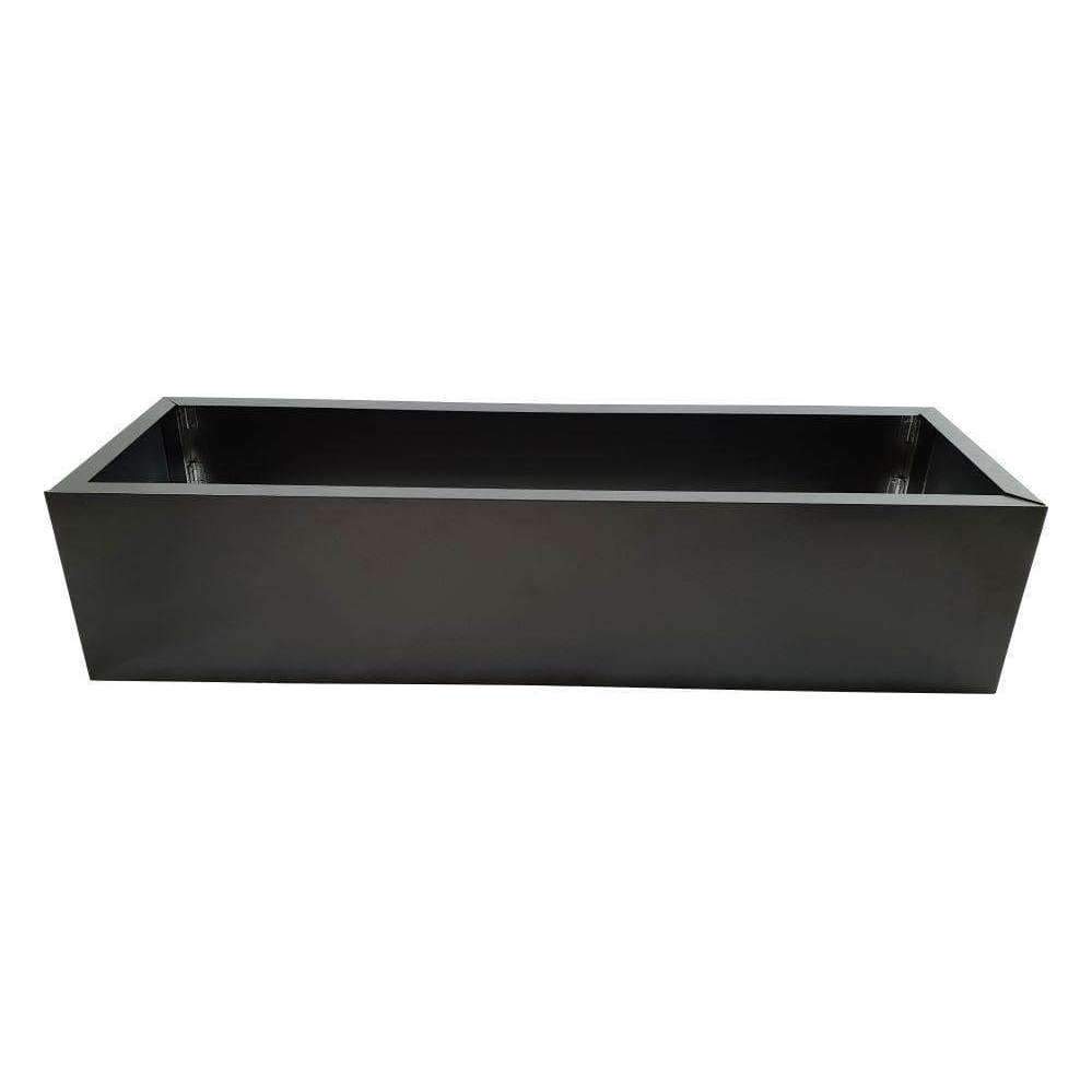 Black Metal Planter Medium — installation hardware