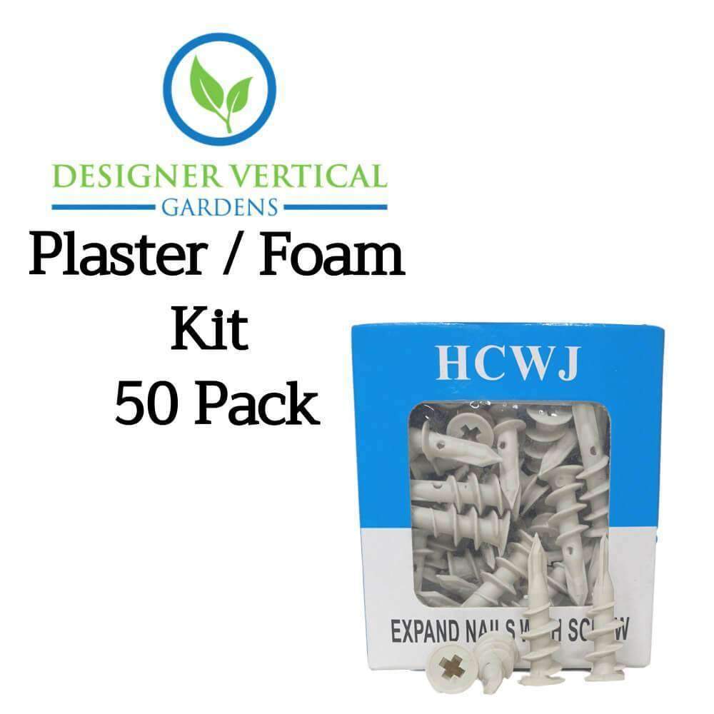 Foam / Plaster Installation Equipment - 50 Pack - Designer Vertical Gardens artificial green wall installation Easy install