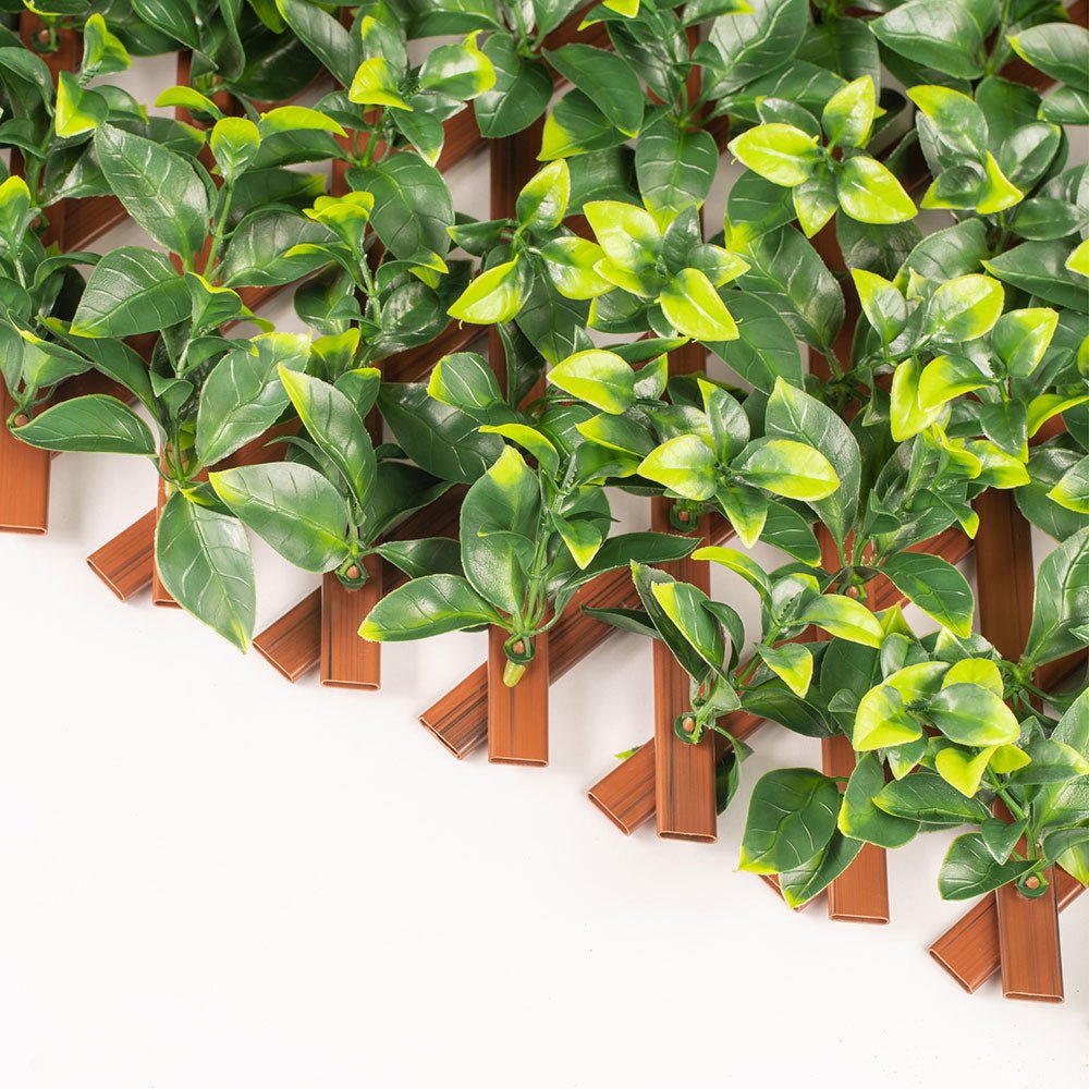 Jasmine Artifiical Hedge Extendable Trellis / Screen 2 Meter By 1 Meter UV Resistant (PVC) - Designer Vertical Gardens expandable trellis outdoor artificial green walls