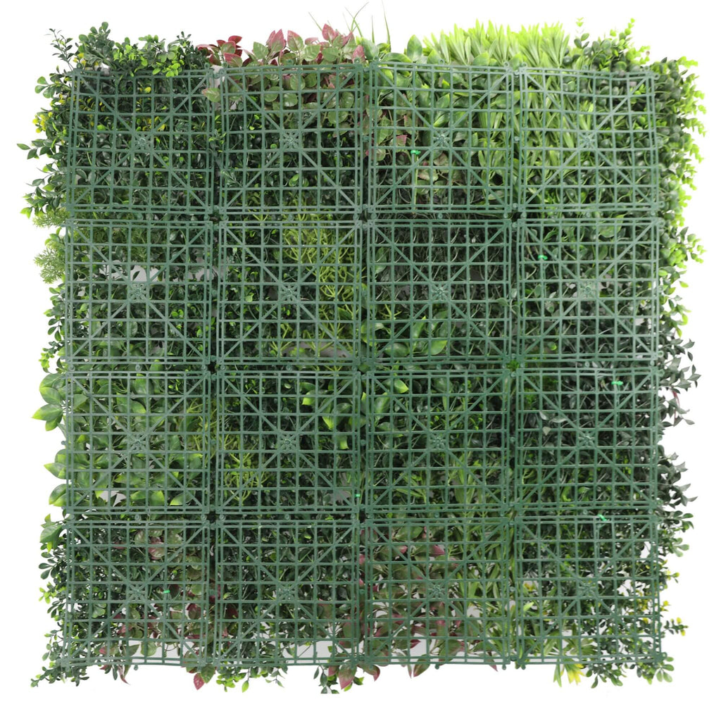 Evergreen Rainforest Recycled Green Wall 1m x 1m - UVTEX Certified UV Resistant — UV resistant artificial plant