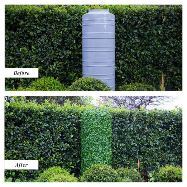 Luxury Mixed Ivy Artificial Hedge Panel 1m x 1m – SGS UV Resistant — detail view