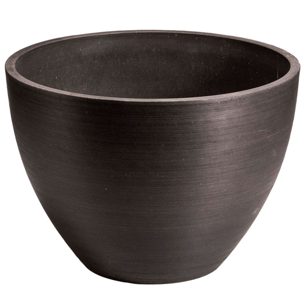 Polished Black Planter Bowl 30cm — pot & planter by Designer Vertical Gardens