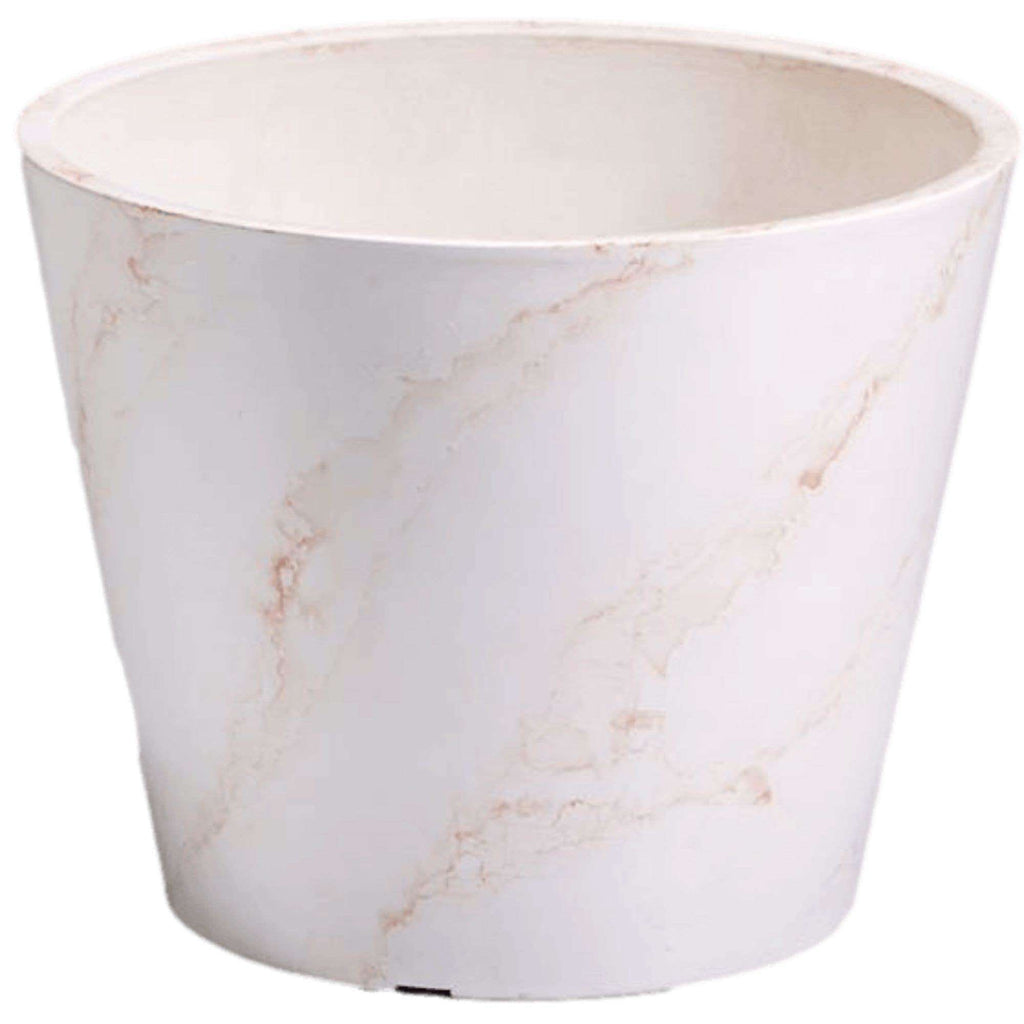Red & White Imitation Marble Pot 25cm — pot & planter by Designer Vertical Gardens