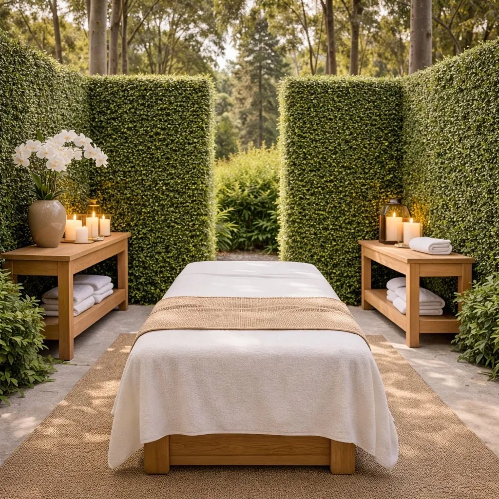 Day Spa Interior Design Ideas Australia: Creating Calm with Artificial Greenery - Designer Vertical Gardens