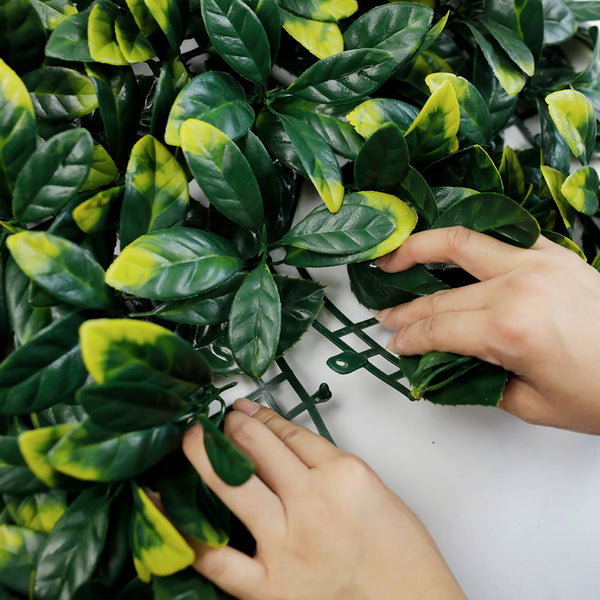 Lemon Leaf Artificial Hedge Panel 1m x 1m – SGS UV Resistant — gallery image 9