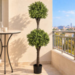150cm UV Resistant Artificial Topiary Tree | 2 Ball Faux Boxwood Shrub for Outdoor & Indoor - Designer Vertical Gardens artificial garden wall plants artificial green wall australia