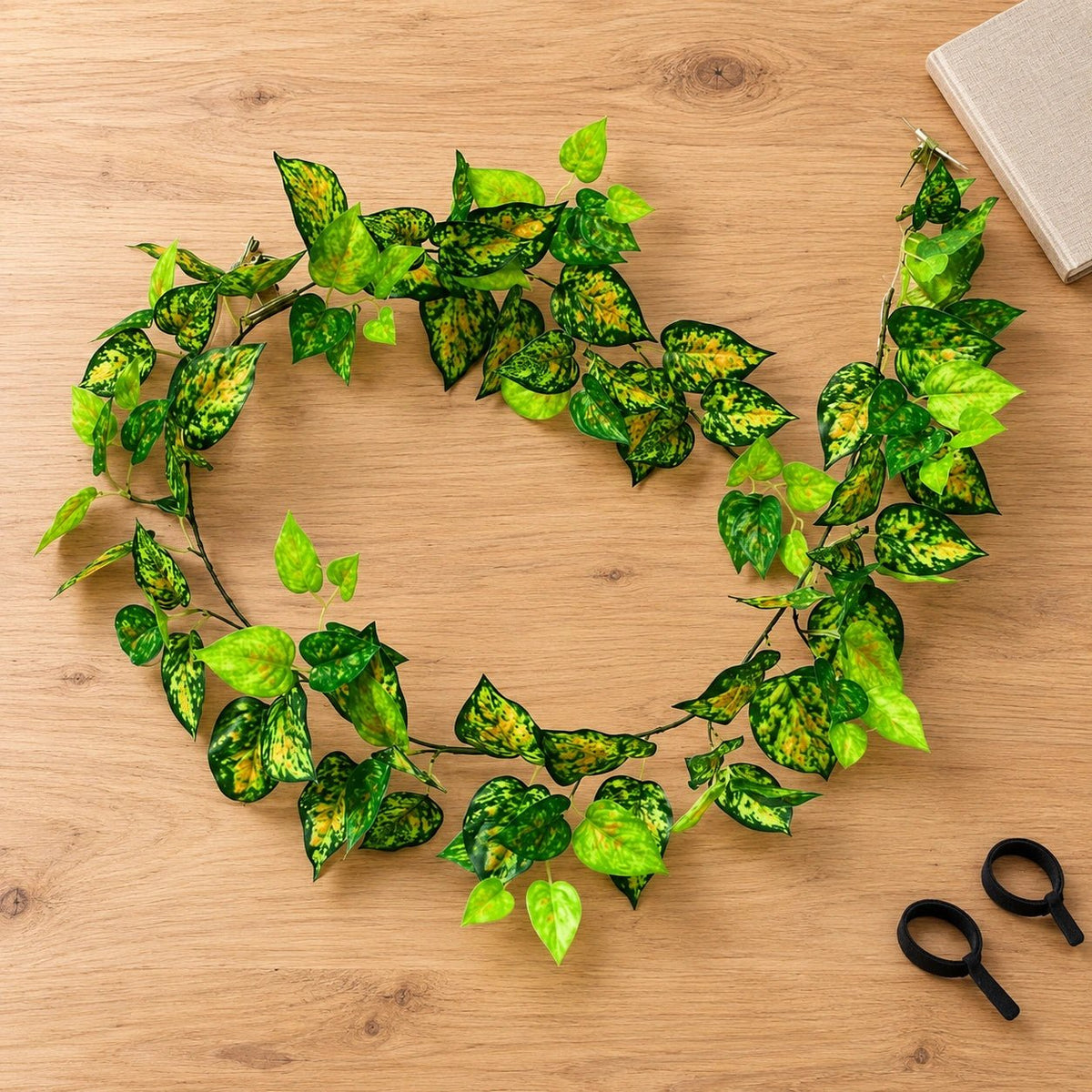 2 Pack - Artificial Red Pothos Garland - 190cm — gallery image