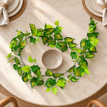 2 Pack - Artificial Red Pothos Garland - 190cm - Designer Vertical Gardens artificial garden wall plants artificial green wall sydney