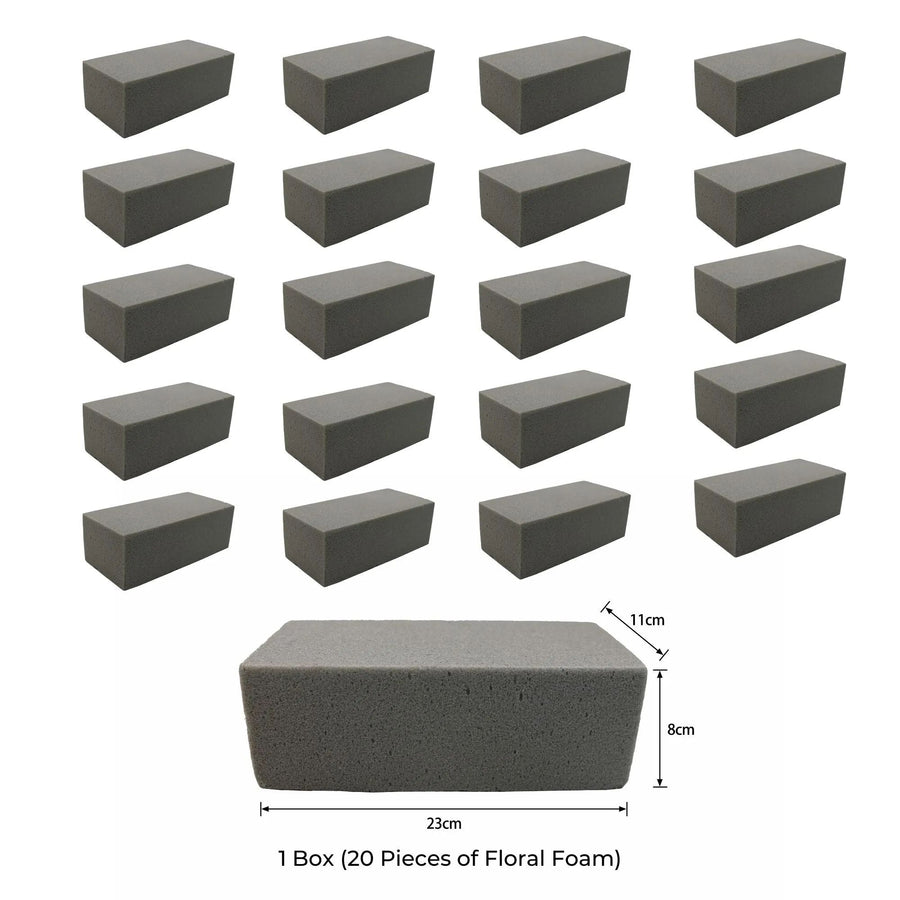 20 Pieces Of Dry Floral Foam Bricks 23cm X 11cm X 8cm (Artificial Plant Foam Blocks – Formaldehyde FREE)