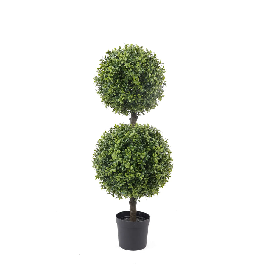 Artificial 2 Ball Topiary Tree 83cm - UV Resistant